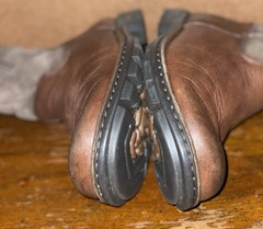 UGG Beacon Size EU 32 / US 2 Brown Leather Two Tone Shearling Lined Boots 5925