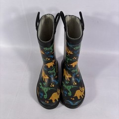 Western Chief Waterproof Rain Boot Dino World Kids Size 11 Easy Pull On Handles