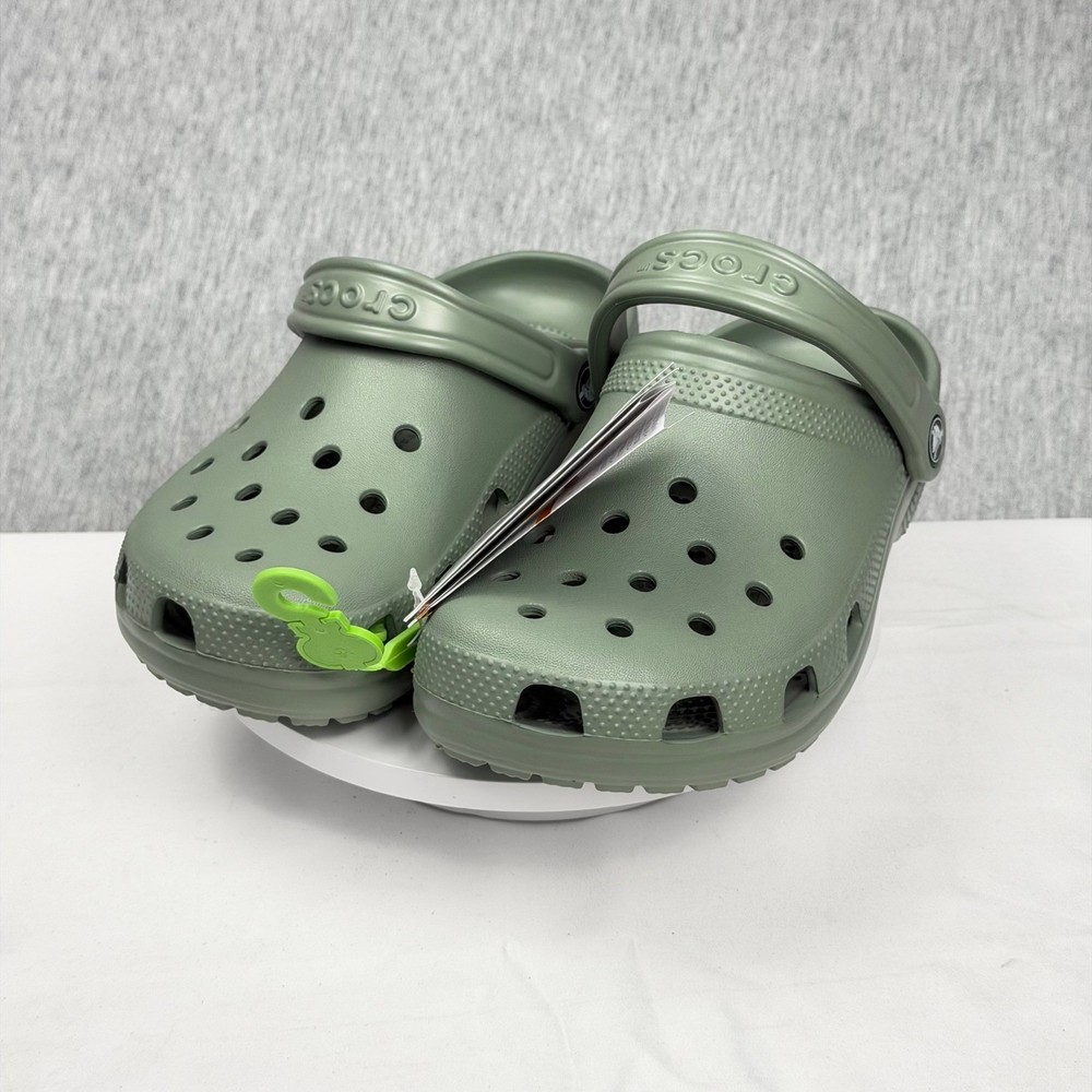 Crocs Classic Clog K Moss Green Kids Junior Size J6 206991-308 NEW