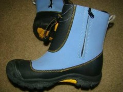 Keen Adults Kids Unisex Blue Pull On Side Zip Waterproof Boots sz 4Y EUR 36