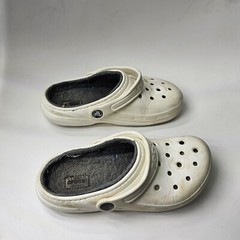 KIDS‘ CLASSIC LINED CLOG Clogs White Gray Sz. J 3 8 1⁄2″ S6a
