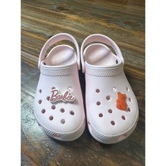 Crocs Kids Classic Clogs Pastel Pink Barbie Gummy Bear Jibbitz Charm Child C13