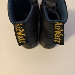 Dr. Martens Junior Combs Black and Blue Utility Combat Boots Size 2