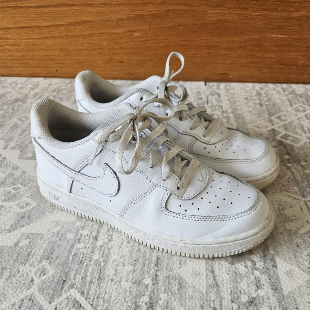 Nike Force 1 Low White Kids Sneakers Size 3Y Youth Shoes DH2925-111, unisex