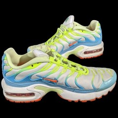 Nike AirMax Plus Spring Colors Blue Volt Orange Sz 4Y Unisex Kids CJ9930-400