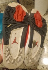 Jordan 4 Retro (PS) White/Fire Red/Black BQ7669-161 US Youth Size 2Y