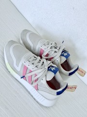 ADIDAS MULTIX J GX8398 GIRLS SHOES SNEAKER SIZE 4.5 PINK, Gray, Yellow Used