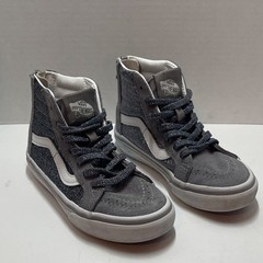 VANS Gray Glitter Unisex Kids High Top Sneakers Lace Up US 12 Model 507452