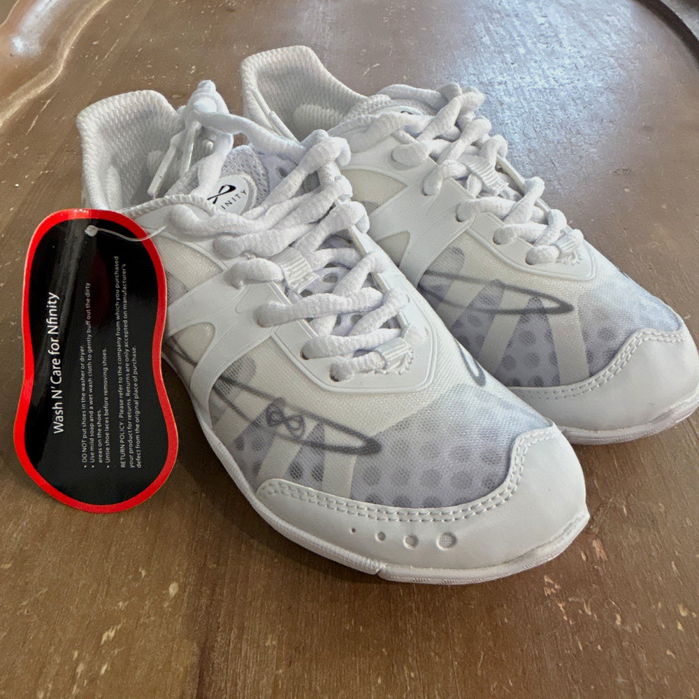 Nfinity Vengeance Unisex Kids Athletic Sneaker Lace-Up White/Gray US Y3