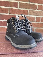 Boots Toddler whimsigoth Chunky Sole Lace & Side Zip size 7 modern black