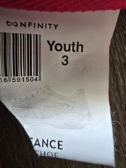 Nfinity Vengeance Youth Size 3 White Cheer Shoes