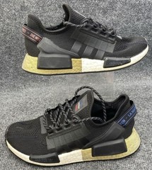 adidas NMD R1 V2 Black Carbon Gold Metallic Men’s Size 5 FW8048 Boost Sneakers
