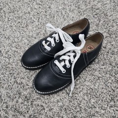 Kids Kesco Black Leather Saddle Oxford Shoes Size 2