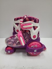 Roller Derby Roller Skates Youth Size 11-2 Pink Purple Adjustable Kids Shoes