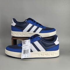 Adidas Breakbase J Sneakers Youth Size 4 Navy Blue White JQ3062 Sporty Casual