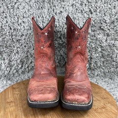 Smoky Mountain Western Boots Youth 2.5 D Leather Cowboy Rodeo Red 3477C