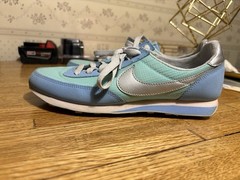 Nike Waffle Trainer Retro Blue Silver Vintage Running Shoes Youth 5.5