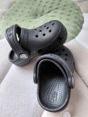 Crocs Iconic Crocs Comfort Black Unisex Baby Classic Clog Shoes US Size C4