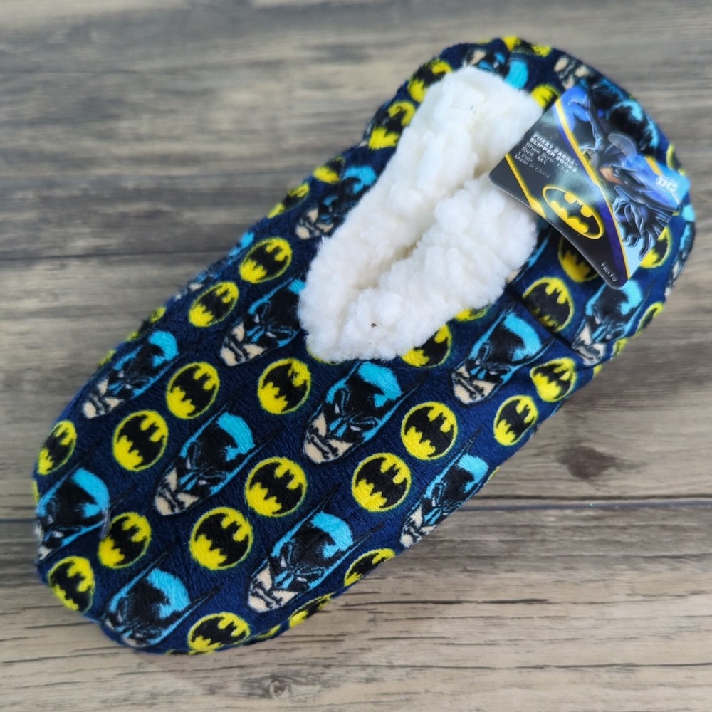 DC Batman House Slippers Youth Shoe Size 13 M/L B8 Superhero Kids New With Tags