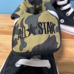 Converse All Star Chuck Taylor High Tops Canvas Black and Camo Jr size 13 Kids