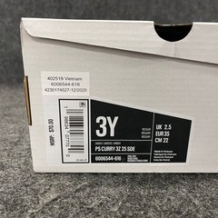 UNDER ARMOUR Curry 3Z 25 Sde Pre-School Basketball Shoes Kids‘ Size 3Y