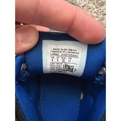 Converse Infant High Top Sneakers Black Blue Gray Size 6 Toddler Shoes
