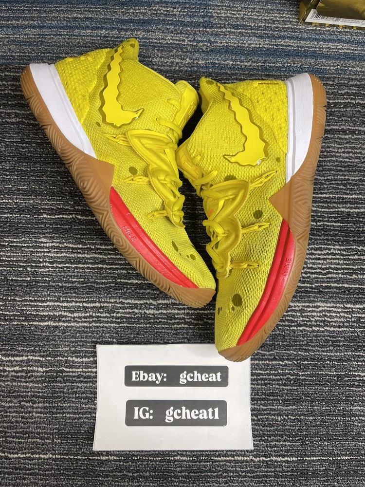 Nike Kyrie 5 Sponge Bob Square Pants GS Size 6.5Y 8W CJ7227-700 Nickelodeon