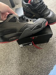 Nike Air Jordan 4 RM (GS) Black Varsity Red Anthracite (FQ7938 060) Size 7 Youth