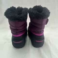 Sorel Snow Commander Toddler Winter Boots Pink Purple Black Waterproof Size 7