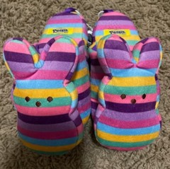 Peeps Candy Plush Bunny Youth Slippers Small Medium Large Basket Filler
