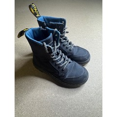 Dr. Martens Kids Combs Tech Black Ripstop Utility Boots Size 11 US Kids AW004