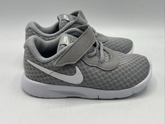 Nike Tanjun Kid Size 7 Grey White Hook and Loop Slip on Sneakers New