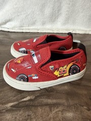 Disney Cars Lightning McQueen Red Canvas Slip-On Sneaker Unisex Kids US 6