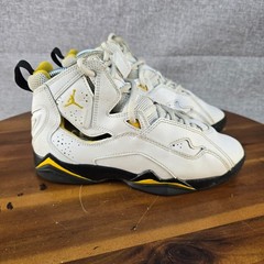 Jordan True Flight GS White Black Yellow Kids Basketball Shoes 343795-107 4.5Y
