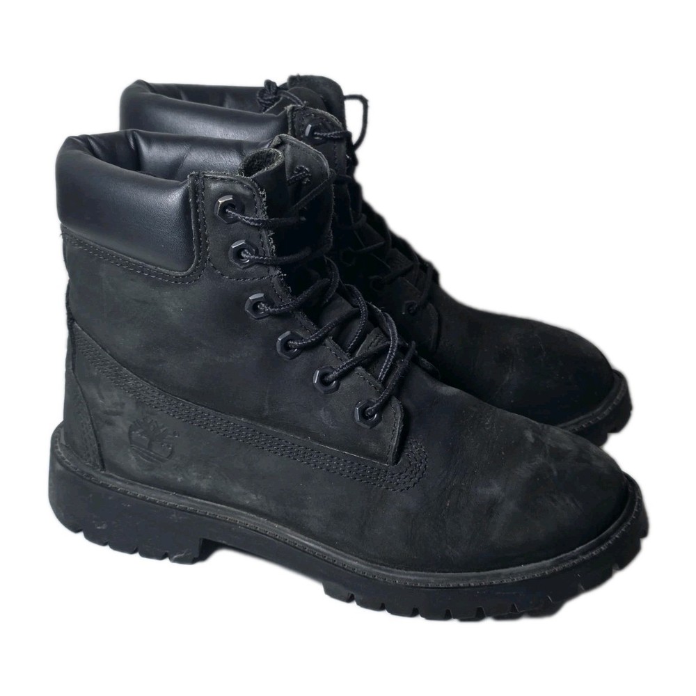 Timberland Waterproof Nubuck Bootie Brown Unisex Kids Lace Up 12909 Size 5M