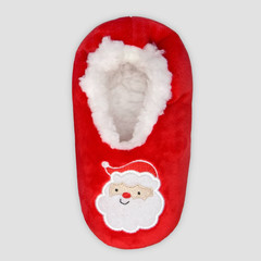 Carter’s Just One You® Toddler Santa Slipper Socks – Red 4T-5T Sherpa Lined