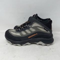 Merrell Unisex Kid’s Moab Speed Mid Waterproof Boot Black Size 2 Wide