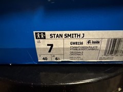 adidas Originals Stan Smith J Shoes White/Green, Unisex Youth Size 7 Gw8156