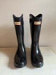 Hunter Original Pull On Big Grab Handle Gloss Rain Boots US 3B 4G