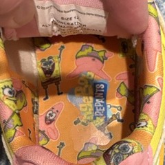 SpongeBob SquarePants Patrick Star Boys Sneakers Yellow Pink Cartoon Size 12