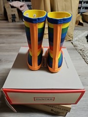 Hunter Kids First Classic Rainbow Print Rain Boot UK 4