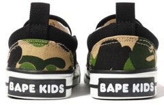 A BATHING APE BAPE Green ABC Camo Ape Head Slip On Kid Shoe US sz 1 PS 20cm $165
