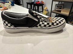 Vans Off The Wall Checkered Jaguar Print Slip On Shoes, Kids Size 3,