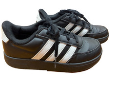 Adidas Breaknet Lifestyle Court Lace Tennis Shoes US 1 Black with White Stripes