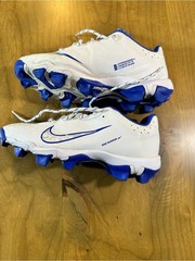 Nike Hyperdiamond 4 Youth Baseball Softball Cleats White Blue Size 6Y