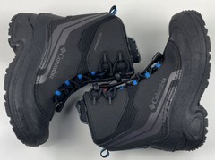 Columbia Youth Bugaboot Plus IV Omni-Heat 400g Black Blue BY5955-010 Size 2 NWOB