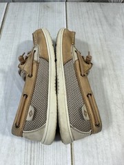 SPERRY TOP SIDER SHORESIDER LEATHER BOAT SHOES CHILDREN 3M TAN CASUAL BOATING