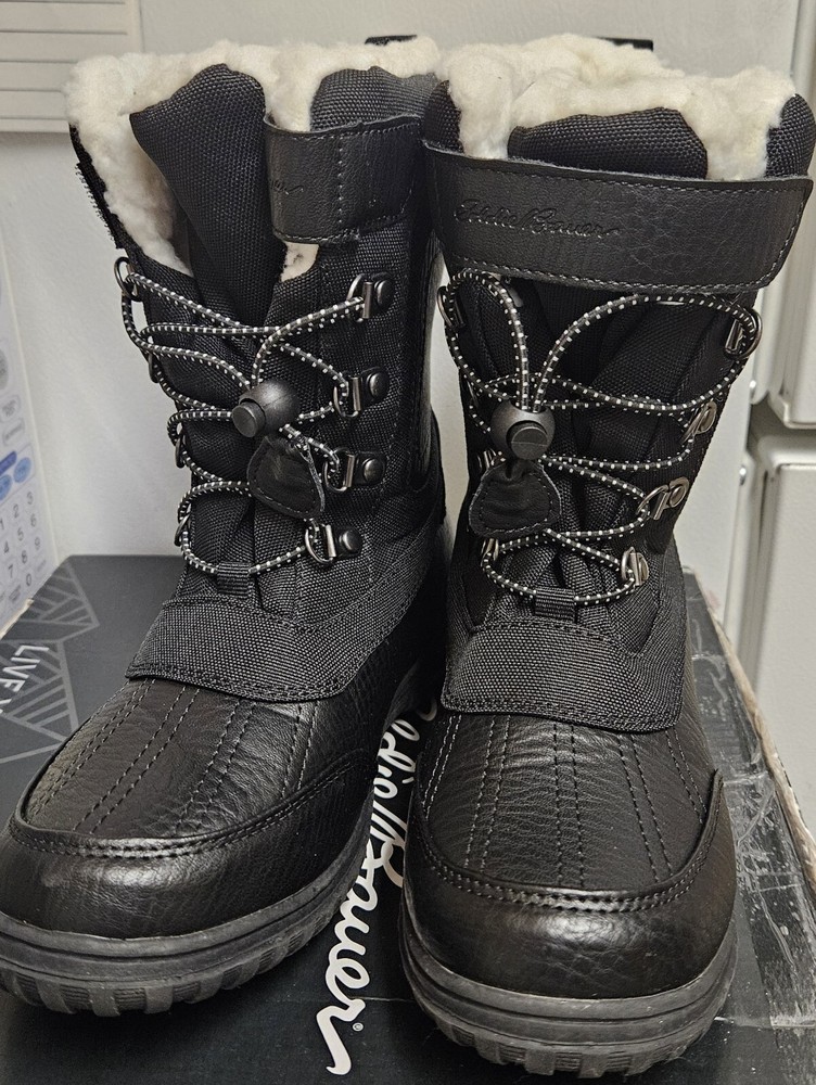 Eddie Bauer Kid’s Sherpa Lined Insulated Winter Snow Boots Sz 3M