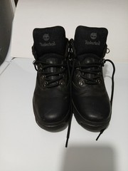 Timberland Boys 6Y Black Leather Hiking Boots Youth EU 38 Boys Leather Lace Up