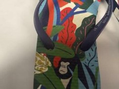Boden Kid’s Jungle Printed Slip-On Thong Flip Flops CL8 Multicolored Size US:13